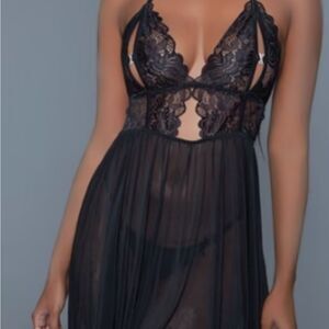 Be Wicked Cosette Babydoll- Black